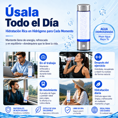 Botella Generadora de Agua Hidrogenada
